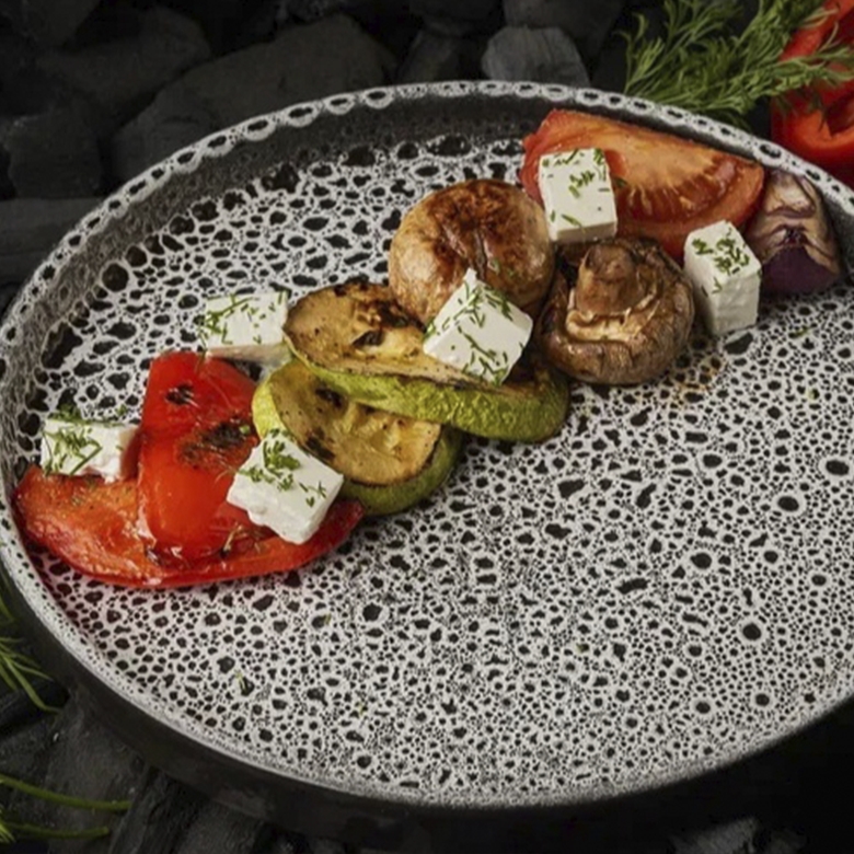 Овощи гриль с сыром фета 